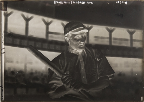 Honus Wagner Glass Plate Negative From Famous George Grantham Bain 1913 Photograph